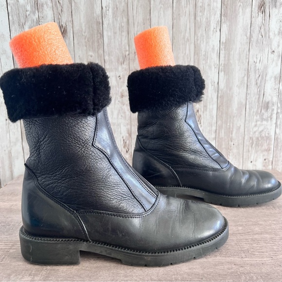 Santana Canada Leather Shearling Lined Boots - Picture 1 of 8